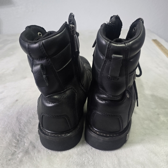 Harley-Davidson Boots Abercorn Sz 11W Leather Biker Motorcycle Side Zipper Black main image 5
